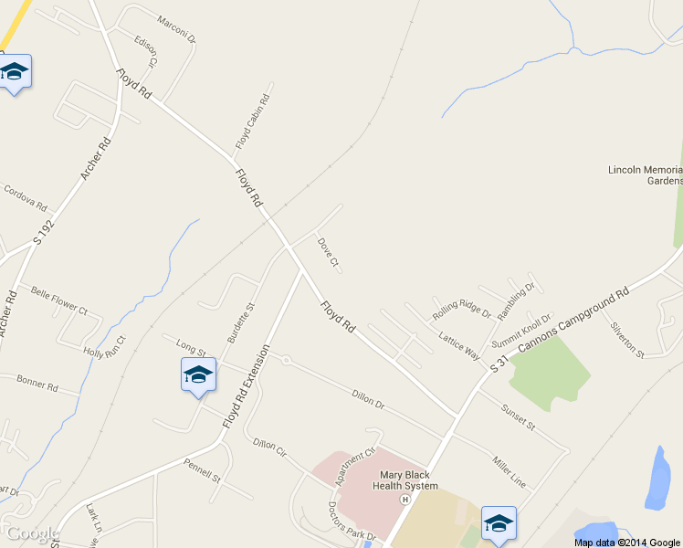 map of restaurants, bars, coffee shops, grocery stores, and more near 318 Dove Ct in Spartanburg
