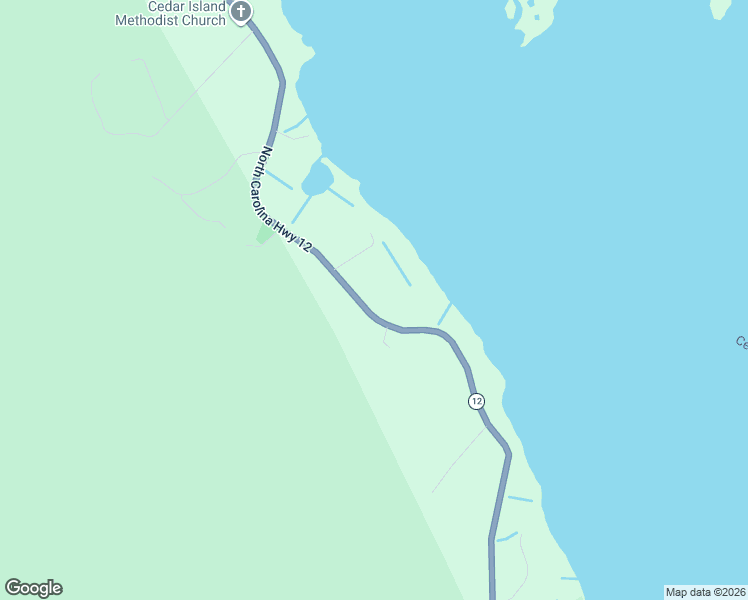 map of restaurants, bars, coffee shops, grocery stores, and more near 2596 Cedar Island Road in Cedar Island