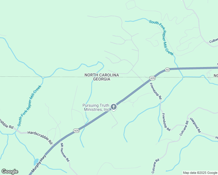 map of restaurants, bars, coffee shops, grocery stores, and more near 7203 Georgia 60 Spur in Mineral Bluff