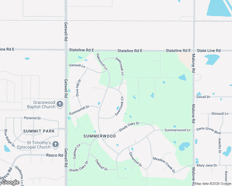 map of restaurants, bars, coffee shops, grocery stores, and more near 8625 Deercreek Circle in Olive Branch