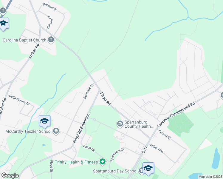 map of restaurants, bars, coffee shops, grocery stores, and more near 318 Dove Court in Spartanburg