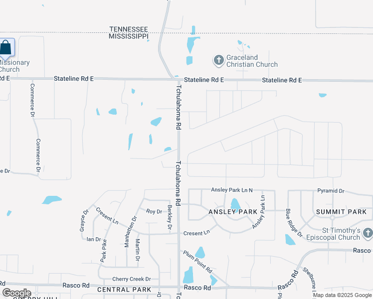 map of restaurants, bars, coffee shops, grocery stores, and more near 8611 Tchulahoma Road in Southaven