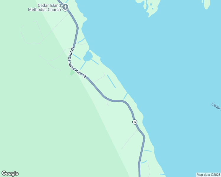 map of restaurants, bars, coffee shops, grocery stores, and more near 2604 Cedar Island Road in Cedar Island