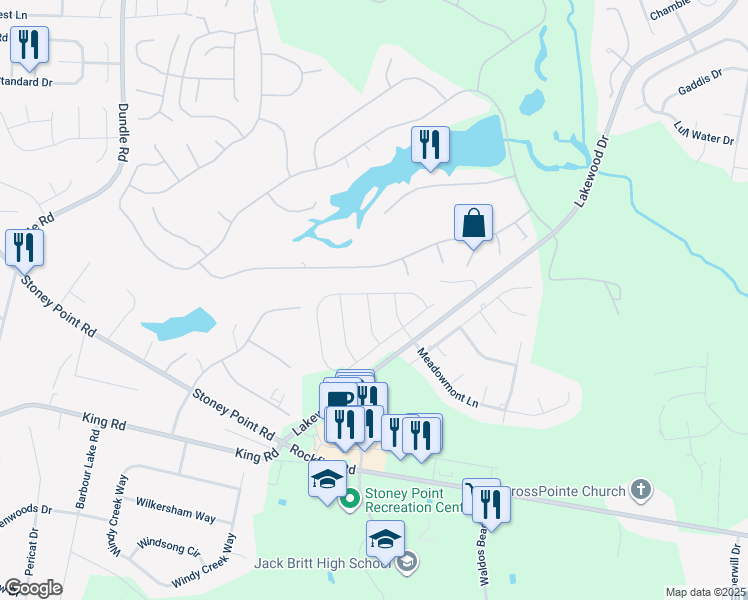 map of restaurants, bars, coffee shops, grocery stores, and more near 3220 Cragburn Place in Fayetteville