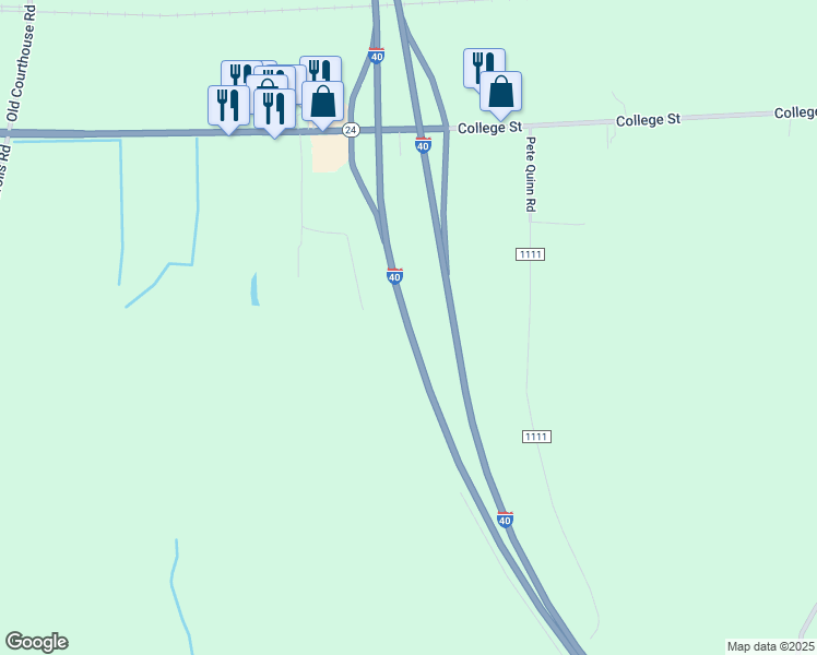 map of restaurants, bars, coffee shops, grocery stores, and more near State 24 in Warsaw