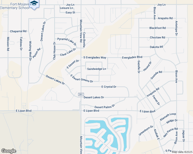 map of restaurants, bars, coffee shops, grocery stores, and more near 2085-2089 East Oasis Lane in Fort Mohave