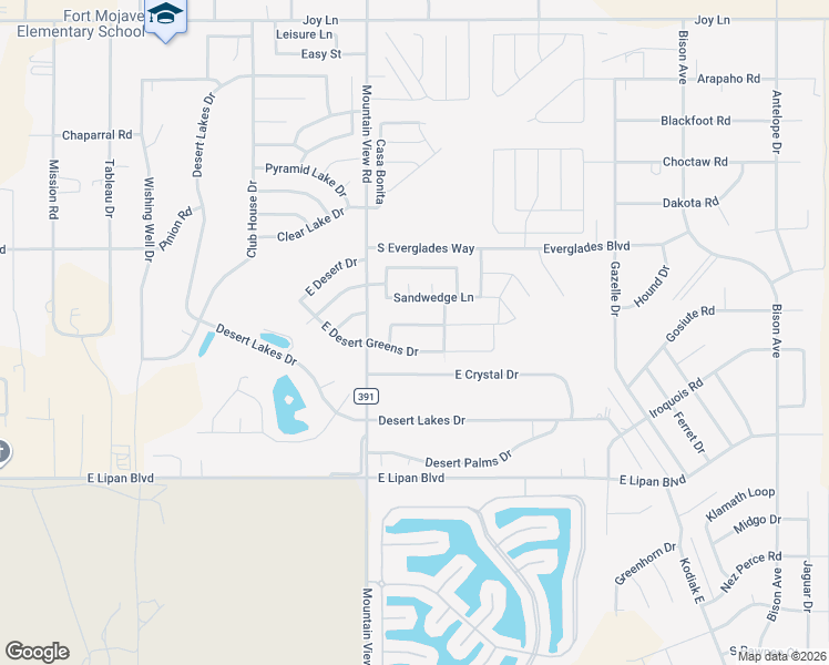 map of restaurants, bars, coffee shops, grocery stores, and more near 2049 Oasis Lane in Fort Mohave