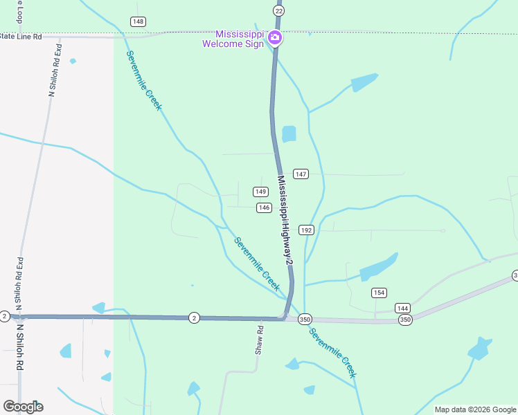 map of restaurants, bars, coffee shops, grocery stores, and more near 1 County Road 149 in Corinth