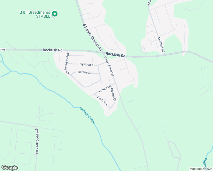 map of restaurants, bars, coffee shops, grocery stores, and more near 172 Emma Lane in Raeford