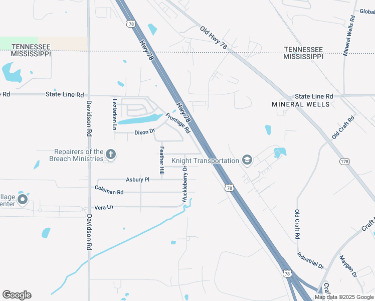 map of restaurants, bars, coffee shops, grocery stores, and more near 6404 Garrison Lane in Olive Branch