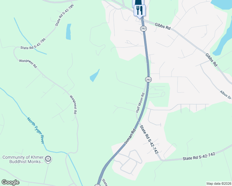 map of restaurants, bars, coffee shops, grocery stores, and more near 349 Evie Brittain Court in Wellford