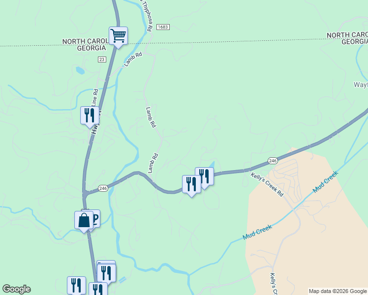 map of restaurants, bars, coffee shops, grocery stores, and more near 7 Brown Hill Lane in Dillard
