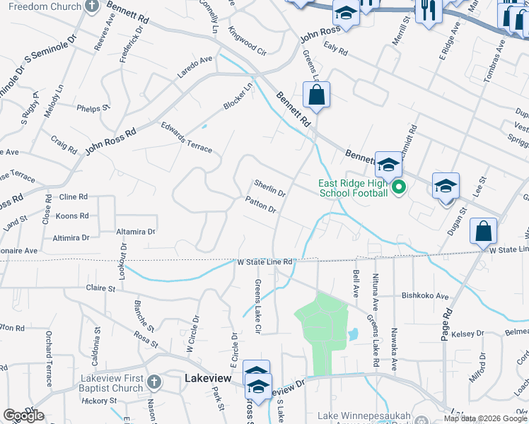 map of restaurants, bars, coffee shops, grocery stores, and more near 4008 Patton Drive in Chattanooga