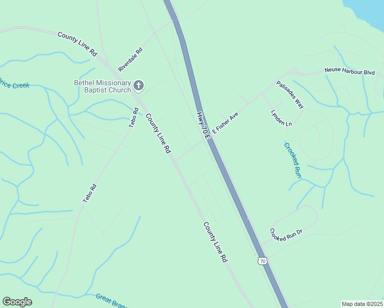 map of restaurants, bars, coffee shops, grocery stores, and more near 155 West Fisher Road in New Bern
