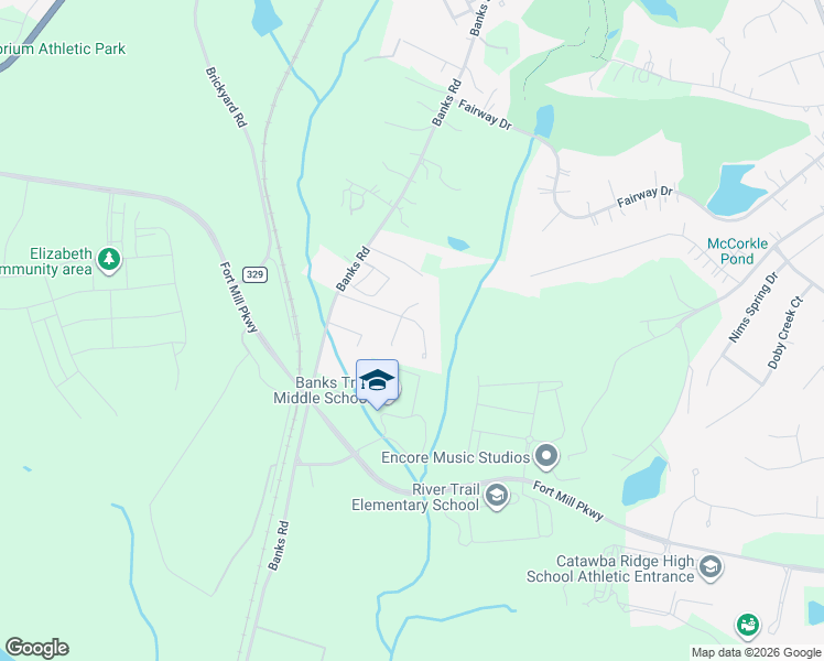 map of restaurants, bars, coffee shops, grocery stores, and more near 1524 Brookbend Court in Fort Mill