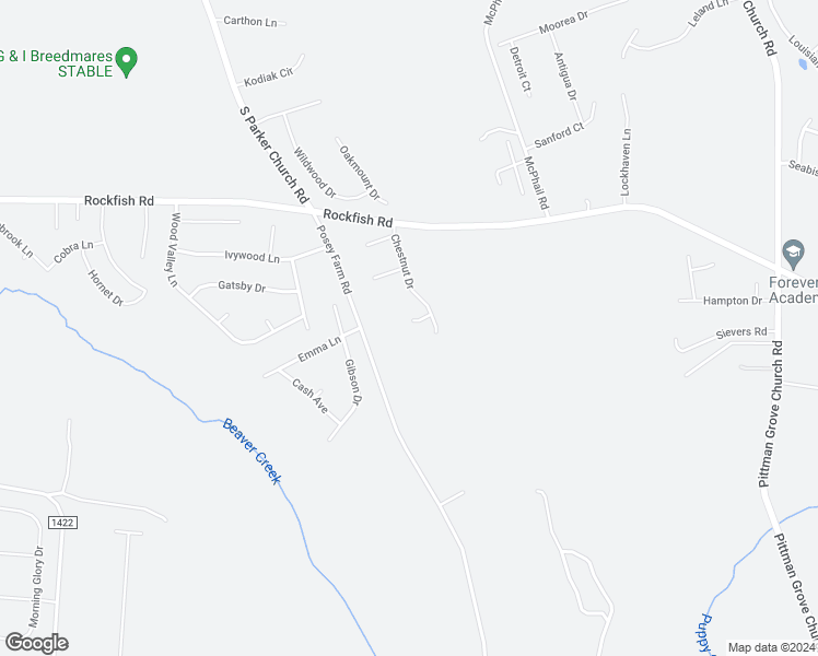 map of restaurants, bars, coffee shops, grocery stores, and more near 145 Sweetgum Court in Raeford