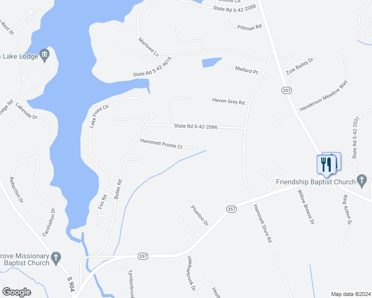 map of restaurants, bars, coffee shops, grocery stores, and more near 760 Hammett Pointe Court in Lyman