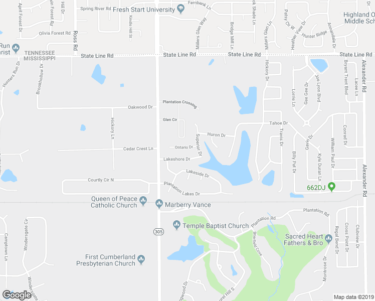 map of restaurants, bars, coffee shops, grocery stores, and more near 9151 Ontario Drive in Olive Branch