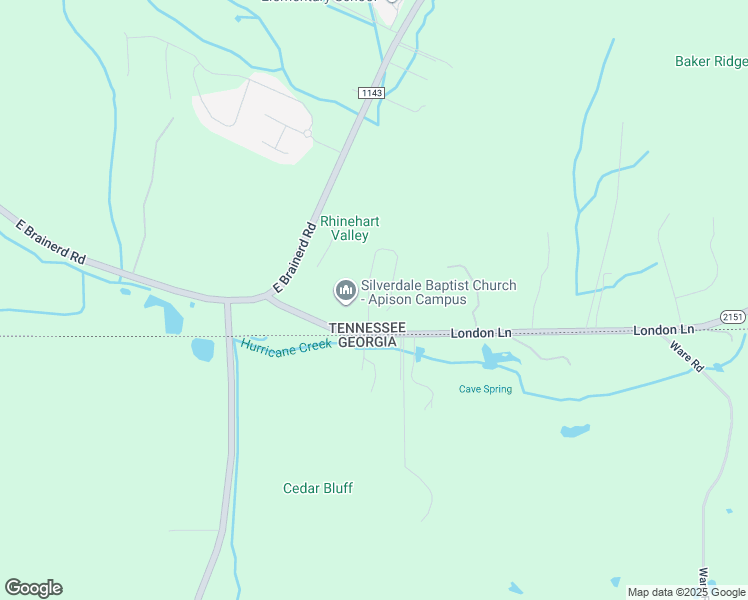 map of restaurants, bars, coffee shops, grocery stores, and more near 10319 London Lane in Apison