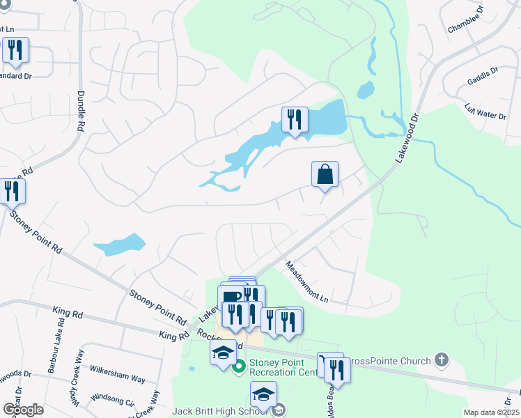 map of restaurants, bars, coffee shops, grocery stores, and more near 6867 South Staff Road in Fayetteville