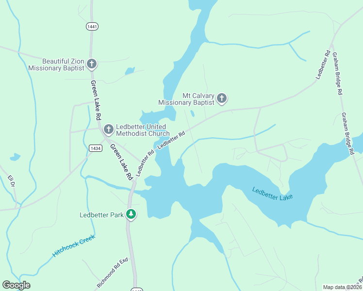 map of restaurants, bars, coffee shops, grocery stores, and more near 646 Ledbetter Road in Rockingham