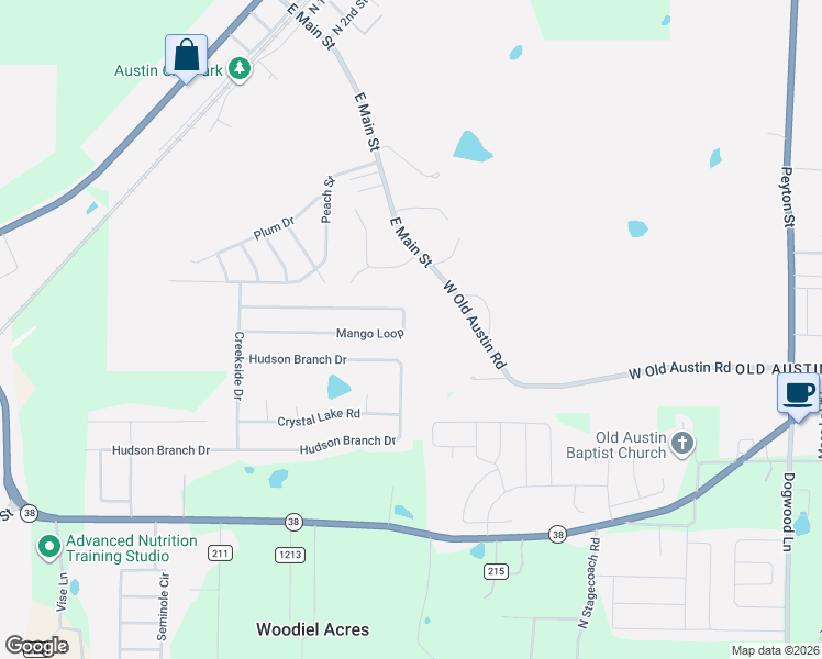 map of restaurants, bars, coffee shops, grocery stores, and more near 751 Mango Loop in Austin