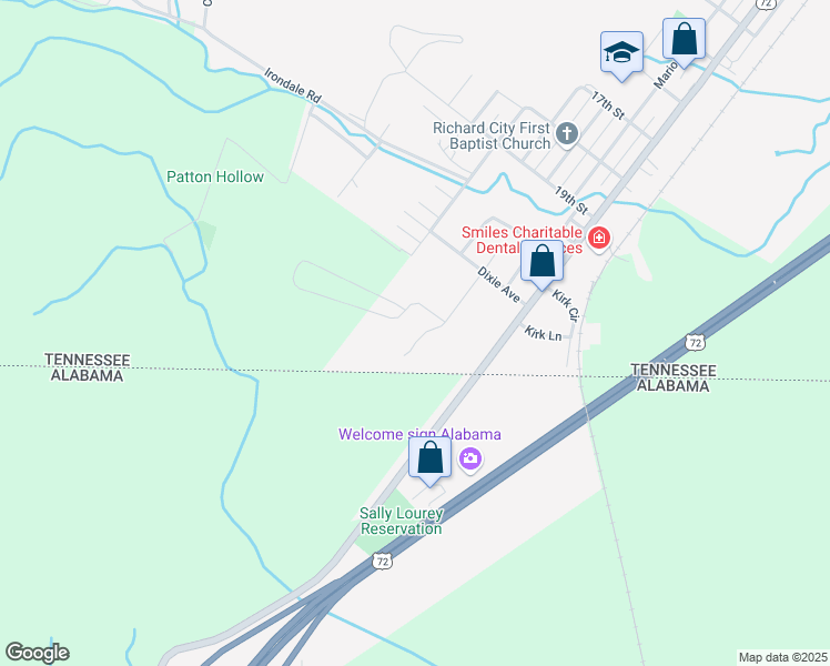 map of restaurants, bars, coffee shops, grocery stores, and more near 2330 Hamilton Avenue in South Pittsburg