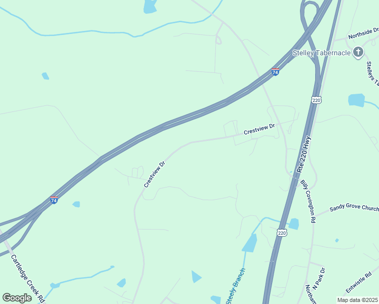 map of restaurants, bars, coffee shops, grocery stores, and more near 270 Crestview Drive in Rockingham