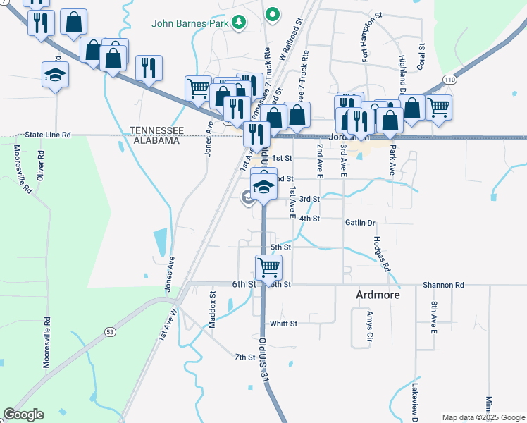 map of restaurants, bars, coffee shops, grocery stores, and more near 30285 Ardmore Avenue in Ardmore