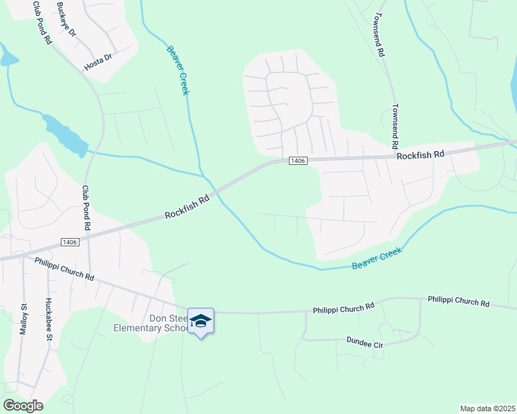 map of restaurants, bars, coffee shops, grocery stores, and more near 109 Smokey Mountain Drive in Raeford