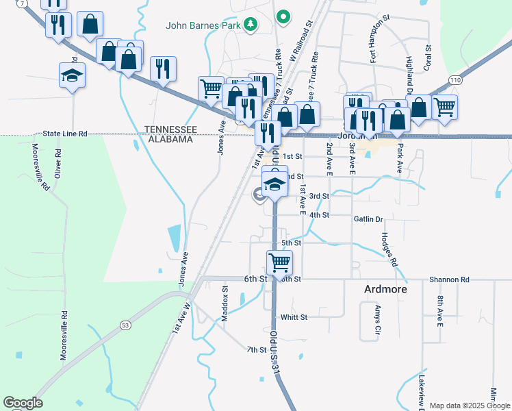 map of restaurants, bars, coffee shops, grocery stores, and more near 30285 Ardmore Avenue in Ardmore