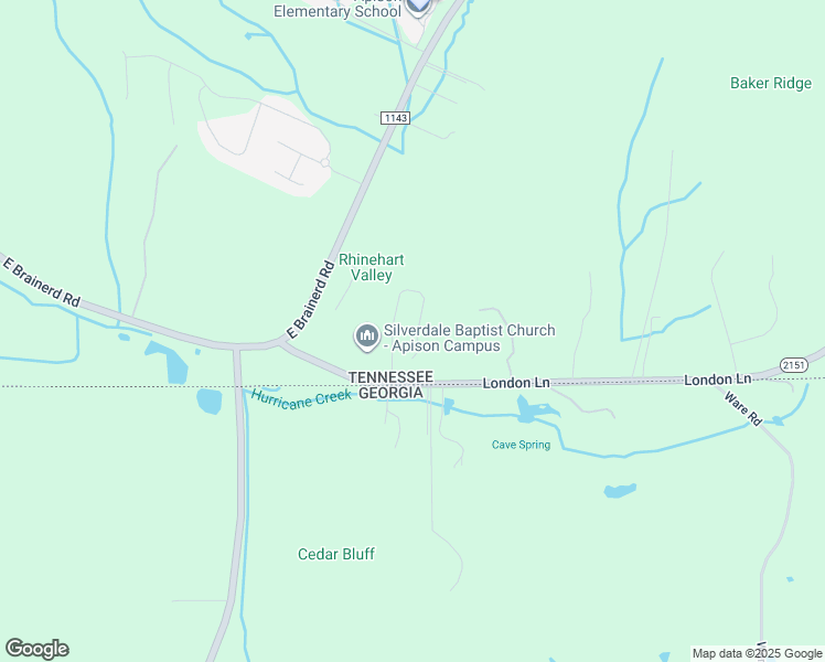 map of restaurants, bars, coffee shops, grocery stores, and more near 10319 London Lane in Apison