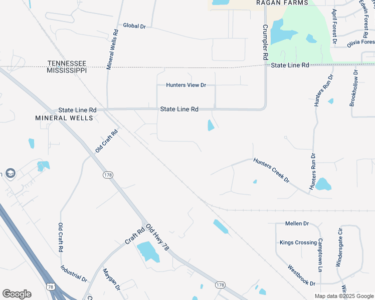 map of restaurants, bars, coffee shops, grocery stores, and more near 8855 Youngblood Road in Olive Branch