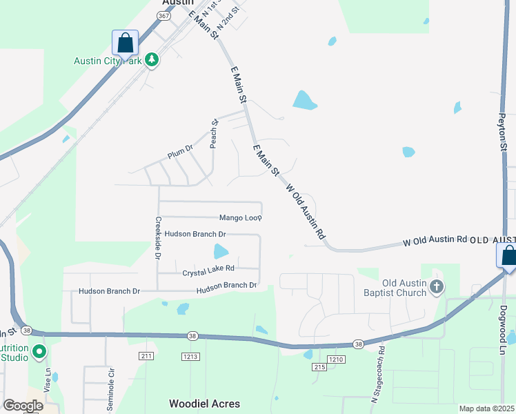 map of restaurants, bars, coffee shops, grocery stores, and more near 761 Mango Loop in Austin