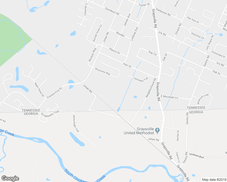 map of restaurants, bars, coffee shops, grocery stores, and more near 660 Julian Road in Chattanooga