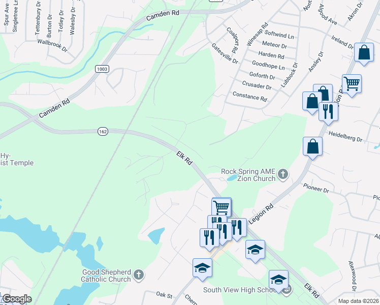 map of restaurants, bars, coffee shops, grocery stores, and more near in Cumberland