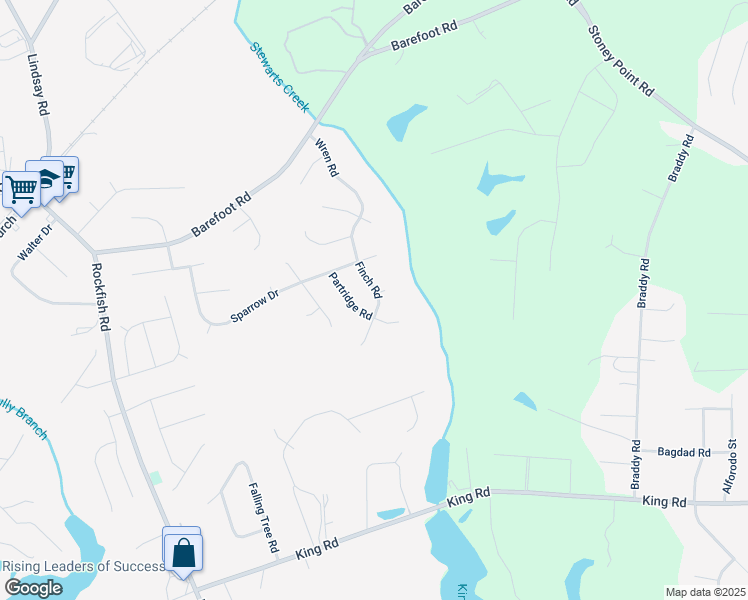 map of restaurants, bars, coffee shops, grocery stores, and more near 190 Finch Road in Fayetteville