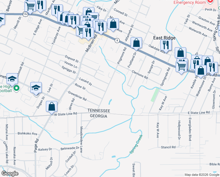 map of restaurants, bars, coffee shops, grocery stores, and more near in 