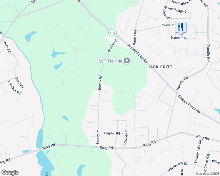map of restaurants, bars, coffee shops, grocery stores, and more near 3604 Camson Road in Fayetteville