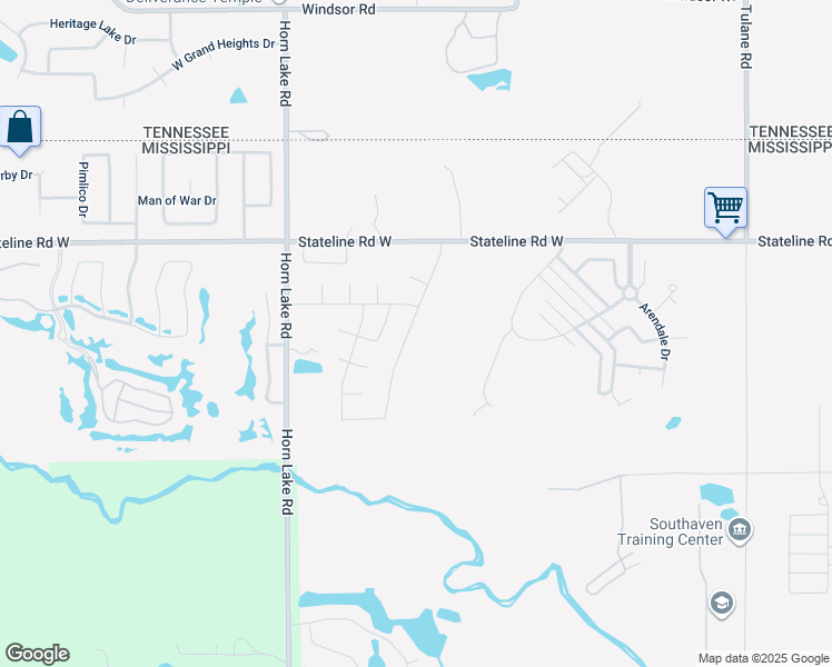 map of restaurants, bars, coffee shops, grocery stores, and more near 8812 Smith Ranch Drive in Southaven