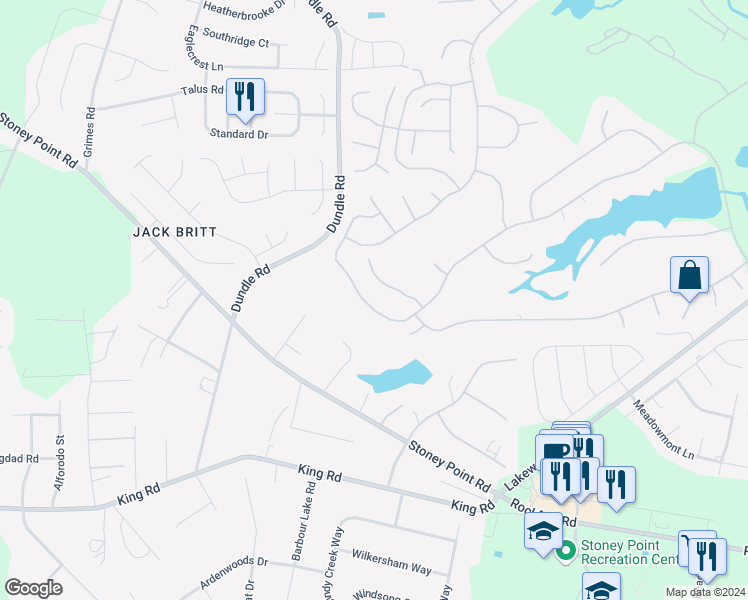 map of restaurants, bars, coffee shops, grocery stores, and more near 7141 Holmfield Road in Fayetteville