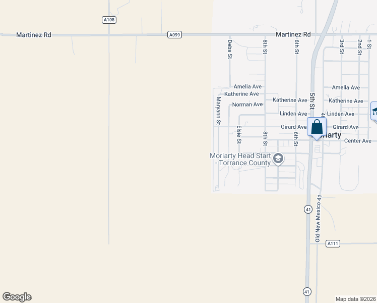 map of restaurants, bars, coffee shops, grocery stores, and more near in Moriarty