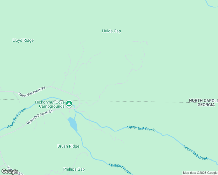 map of restaurants, bars, coffee shops, grocery stores, and more near 2912 Gribble Edwards Road in Hiawassee