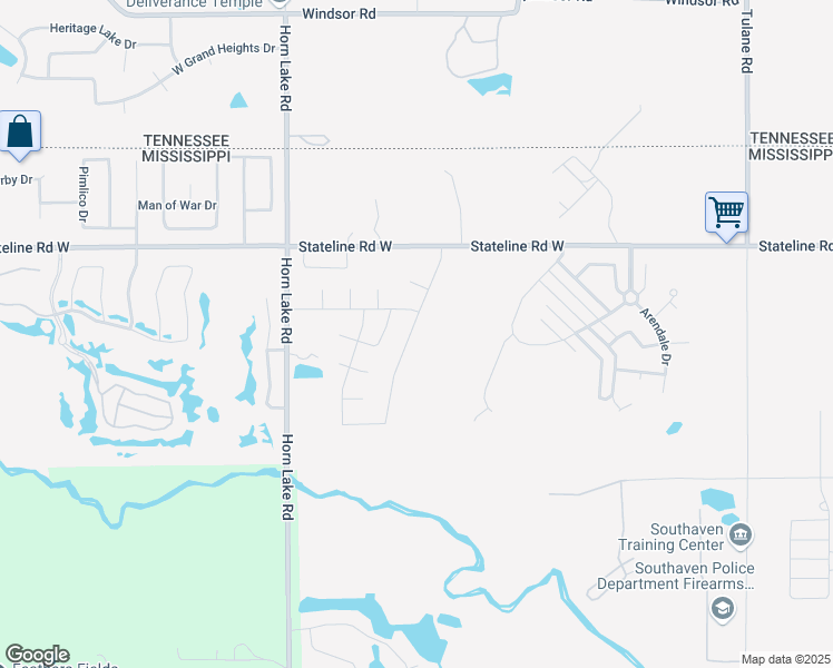 map of restaurants, bars, coffee shops, grocery stores, and more near 8812 Smith Ranch Drive in Southaven