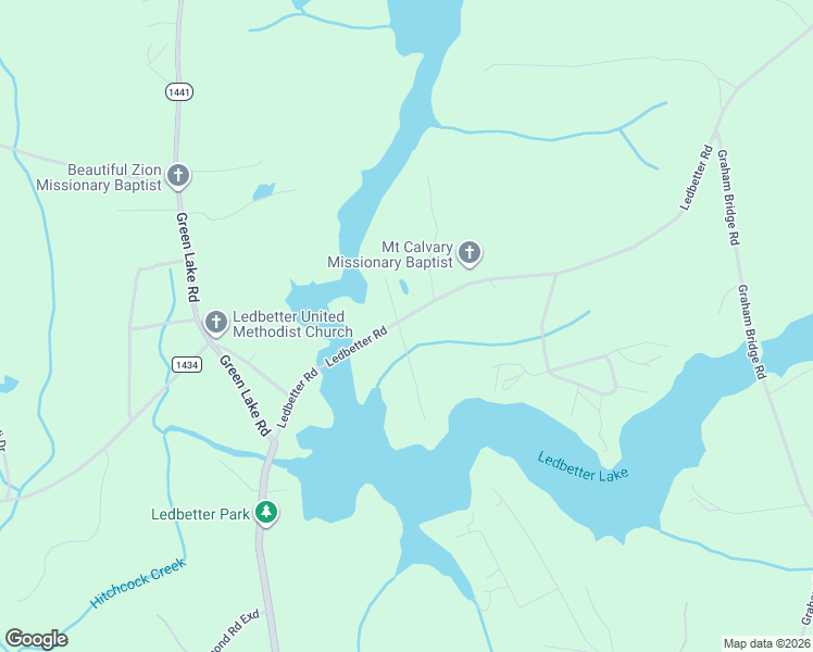 map of restaurants, bars, coffee shops, grocery stores, and more near 646 Ledbetter Road in Rockingham