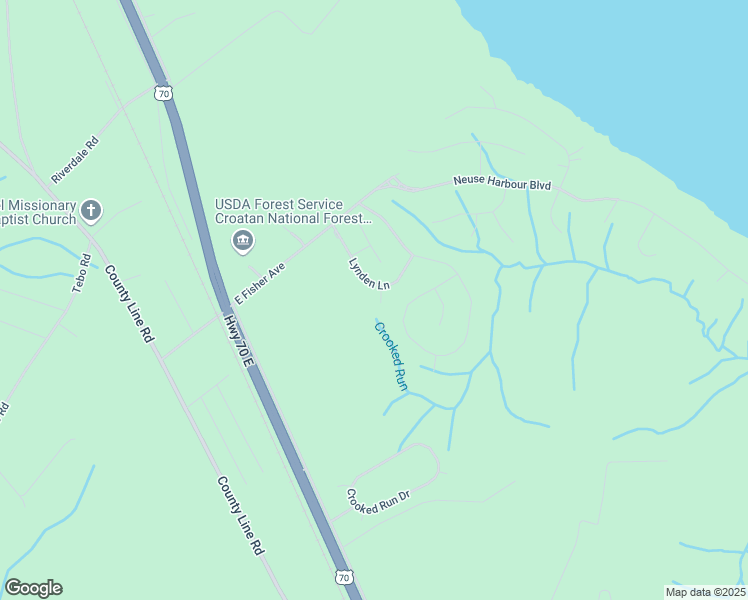 map of restaurants, bars, coffee shops, grocery stores, and more near 204 Quincy Court in New Bern