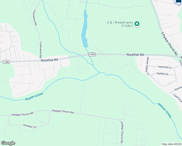 map of restaurants, bars, coffee shops, grocery stores, and more near 200 Blueberry Lane in Raeford