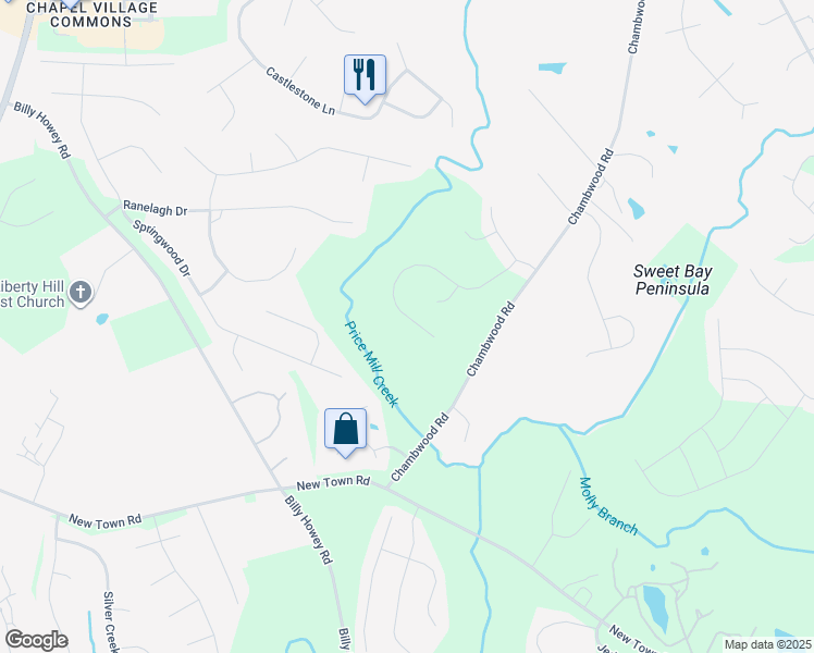 map of restaurants, bars, coffee shops, grocery stores, and more near 1028 Patricians Lane in Monroe