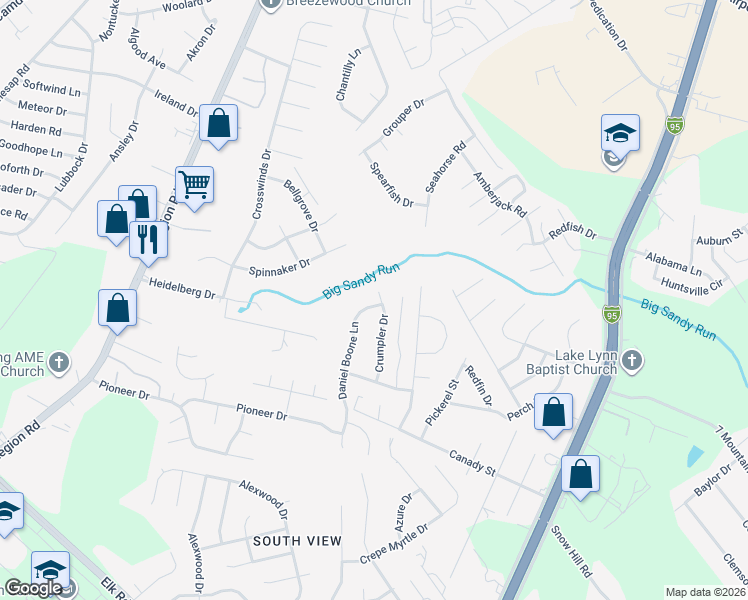 map of restaurants, bars, coffee shops, grocery stores, and more near 2507 Crumpler Drive in Hope Mills