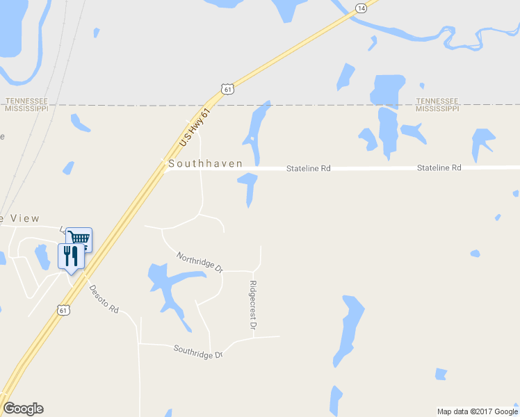 map of restaurants, bars, coffee shops, grocery stores, and more near 7557 Stateline Road in Walls